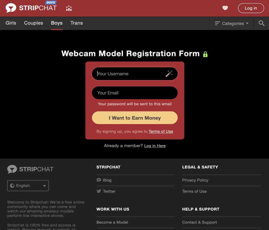 Webcam Jobs at StripChat